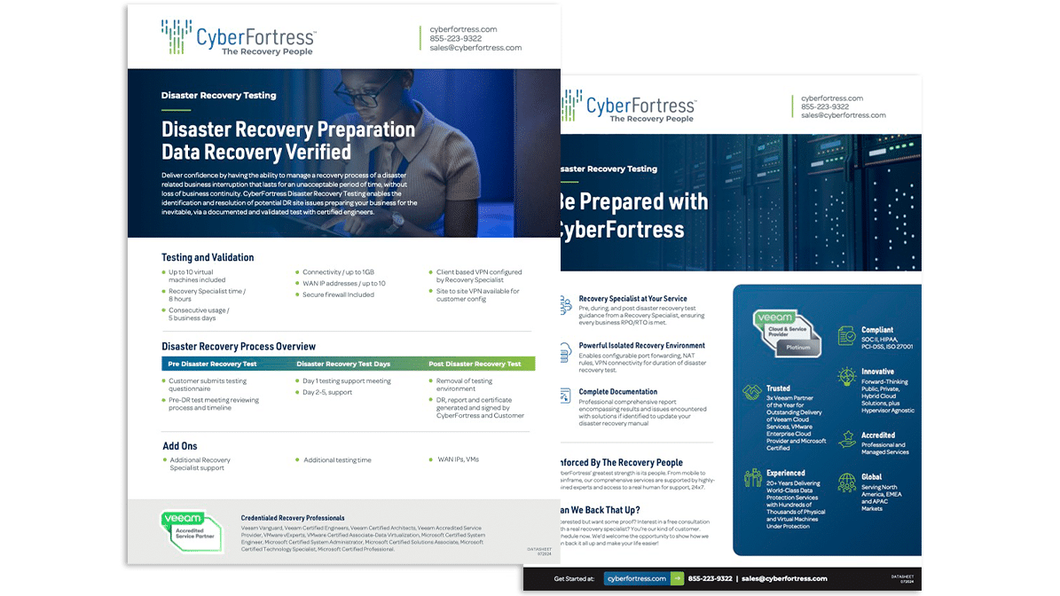 Cyberfortress Datasheet Mockup